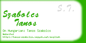 szabolcs tanos business card